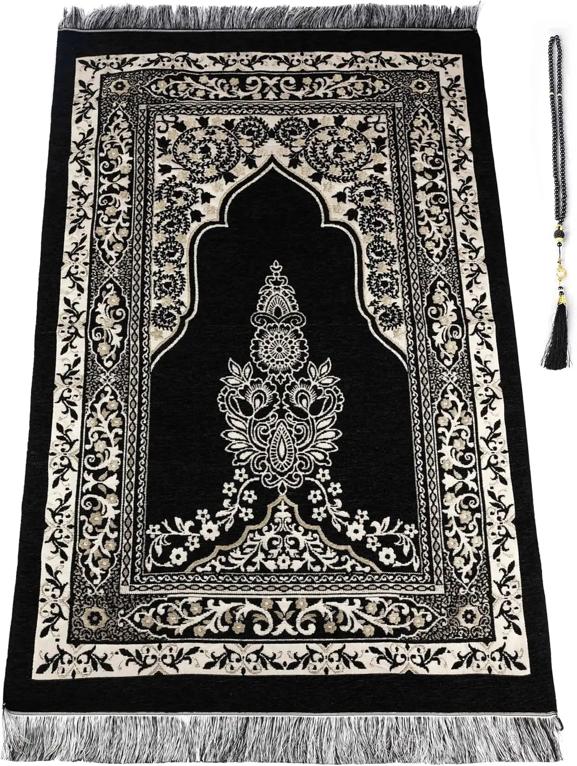 Soft Islamic Prayer Mat – Geometric Pattern Prayer Rug | Machine Washable | Eid Gift