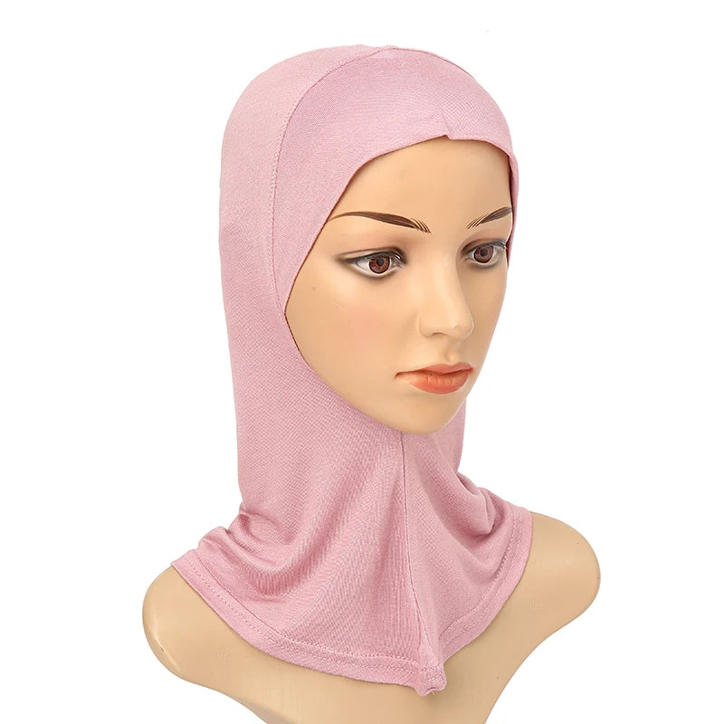 Women's Full-Cover Ninja Underscarf Bonnet – High-Stretch Cotton Jersey, 28 Colors