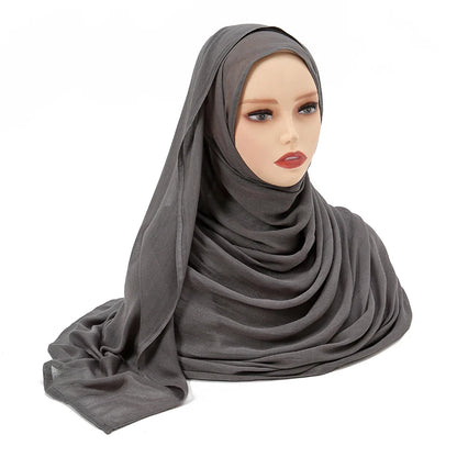 Women's Plain Modal Hijab Scarf – Lightweight Everyday Headscarf