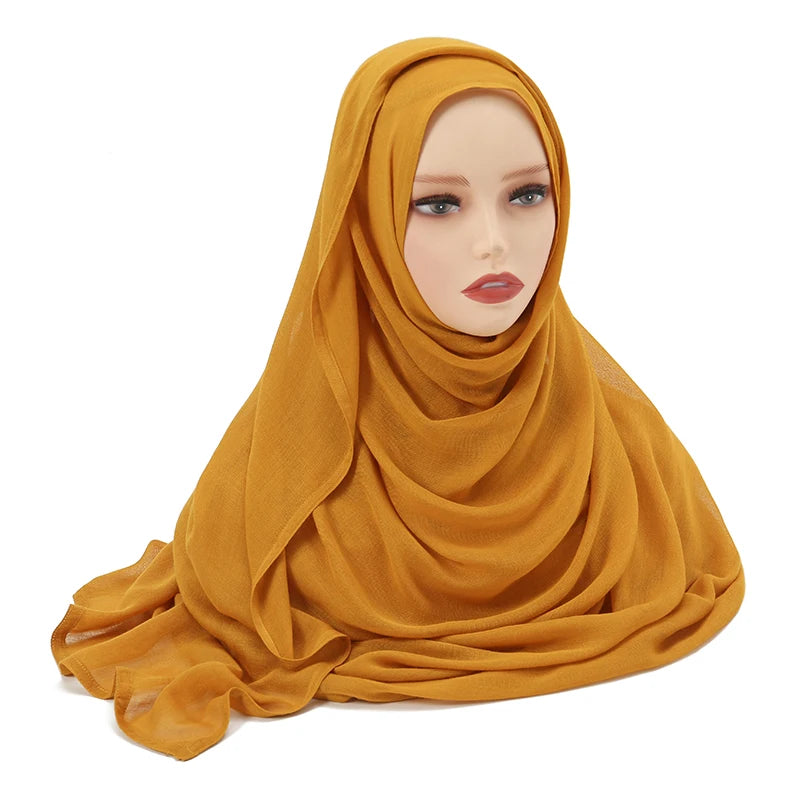 Women's Plain Modal Hijab Scarf – Lightweight Everyday Headscarf