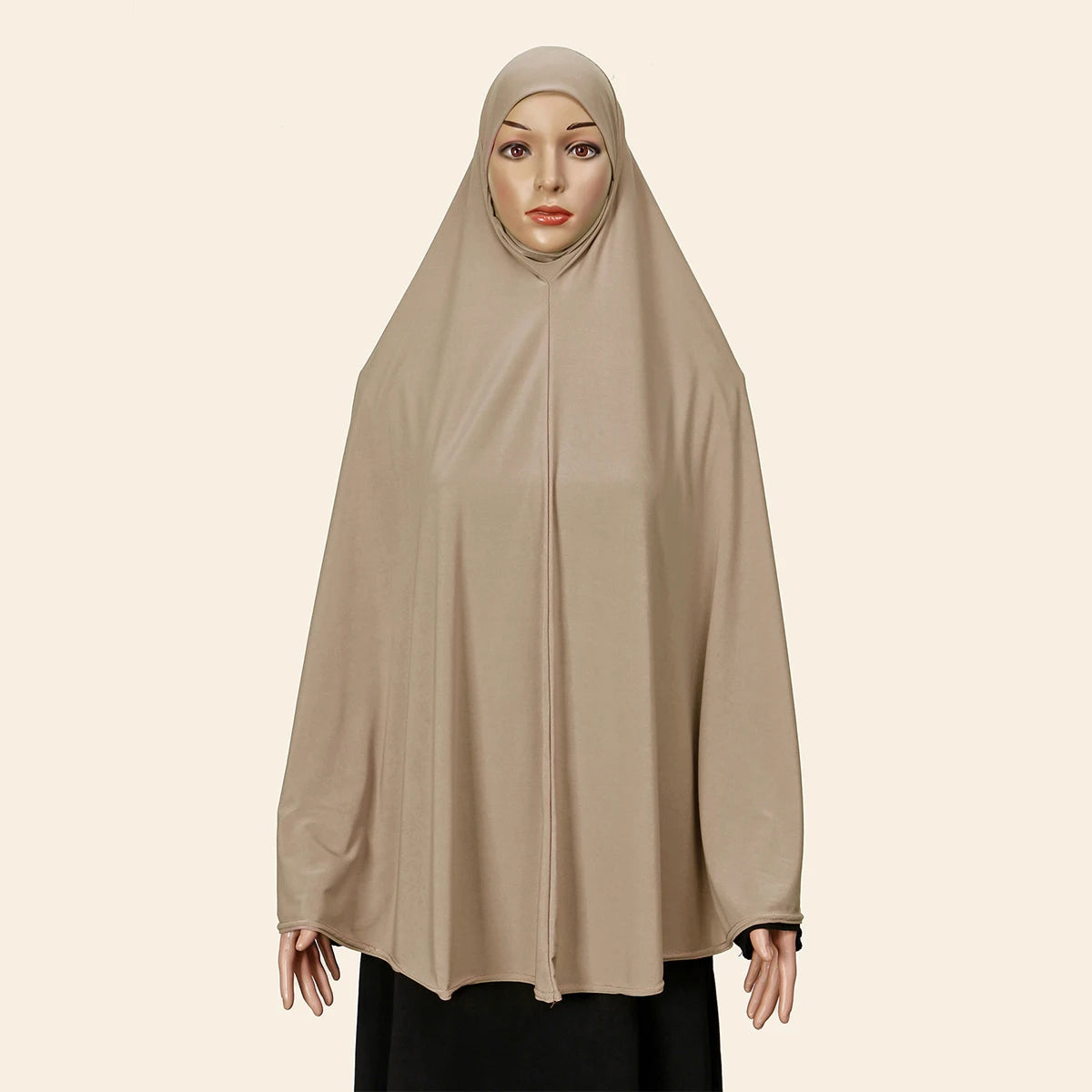Solid Color Long Hijab Shawl – 130 × 113 cm