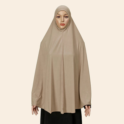 Solid Color Long Hijab Shawl – 130 × 113 cm