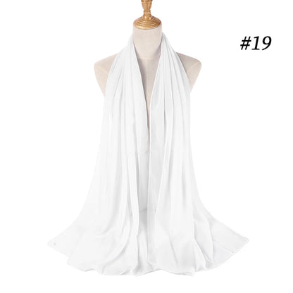 Bubble Chiffon Hijab Scarf for Women | Solid Color Veil & Wrap | 61 Colors