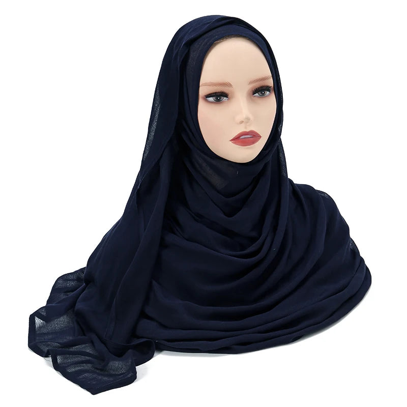 Women's Plain Modal Hijab Scarf – Lightweight Everyday Headscarf
