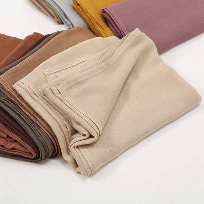 Women's Plain Modal Hijab Scarf – Lightweight Everyday Headscarf