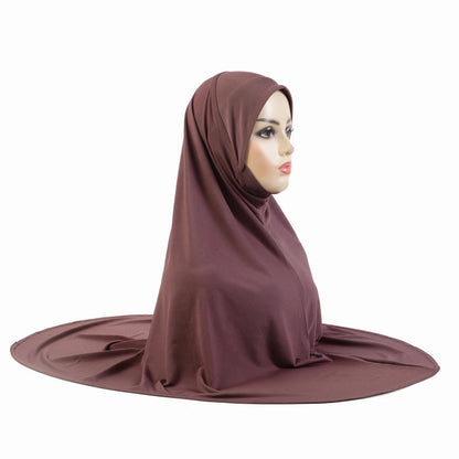Women's Amira Pull-On Hijab with Chin Part – XL Jersey Inner Scarf