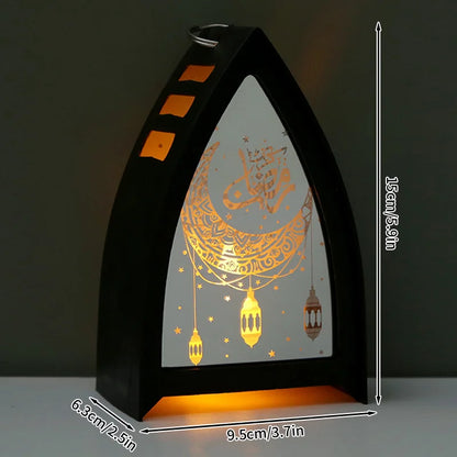 Ramadan LED Candle Lantern – Islamic Flameless Night Light for Eid & Home Decor | 9 Designs