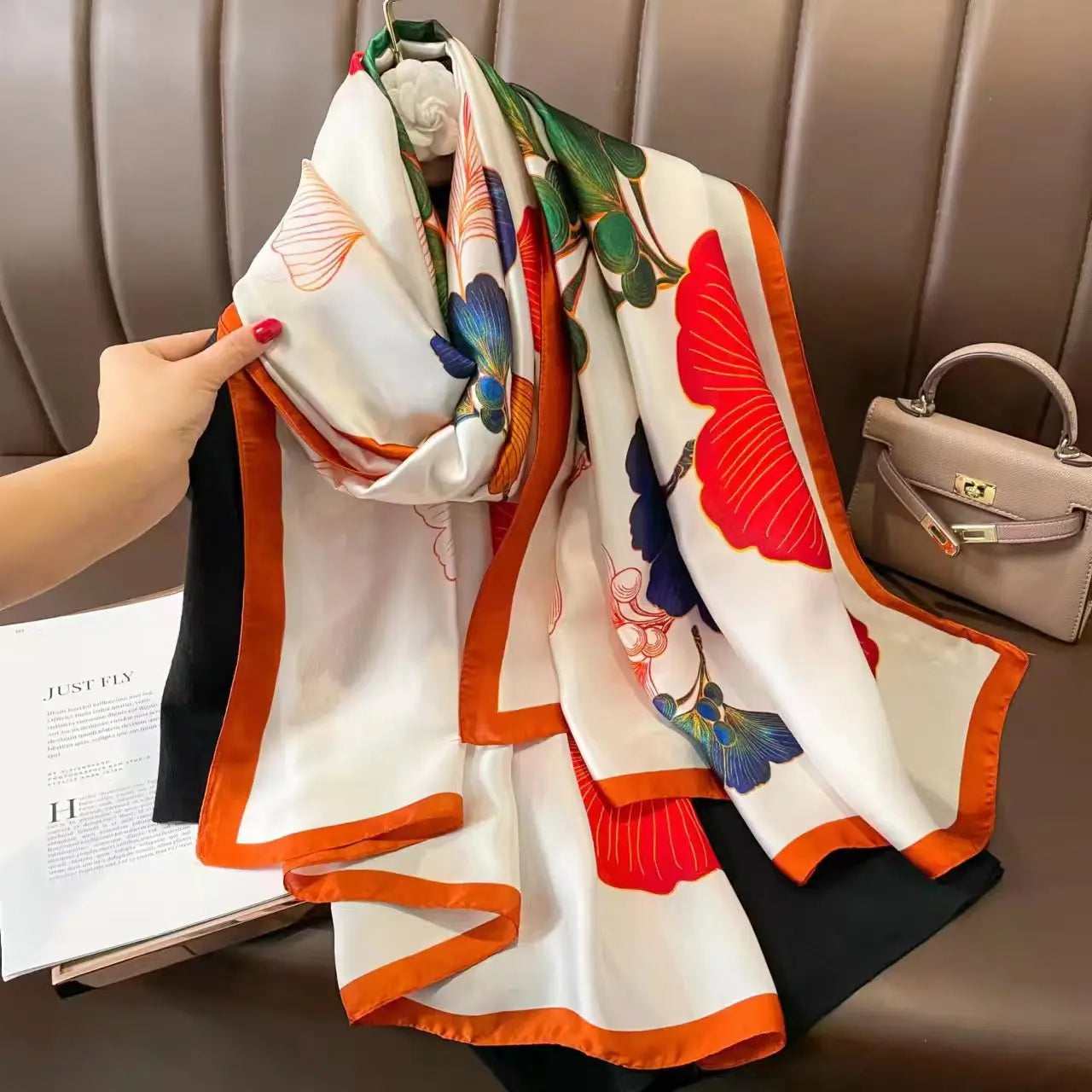 Printed Polyester Hijab Scarf & Shawl - 180x90cm Women's Wrap