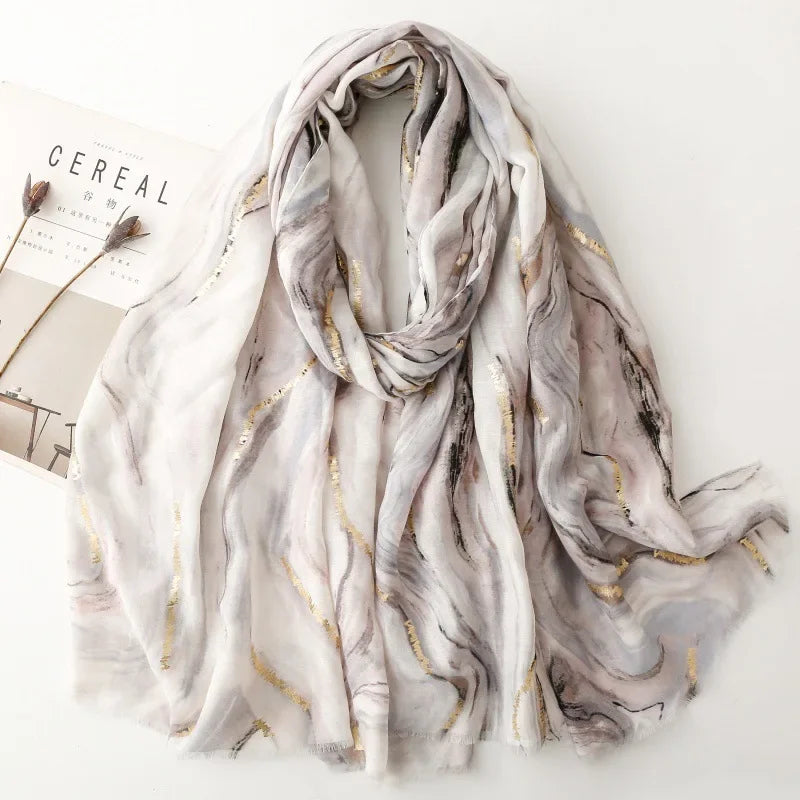 Printed Tassel Hijab Scarf & Shawl for Women | 88×180cm Bohemian Wrap | 60 Designs