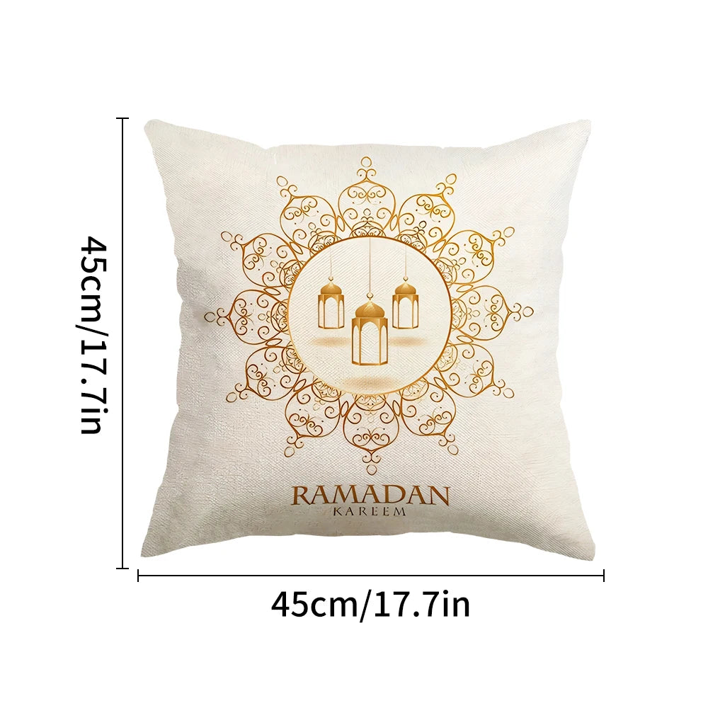 Ramadan & Eid Islamic Cushion Cover – Muslim Decorative Sofa Pillowcase | 8 Designs
