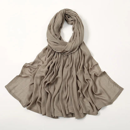 Soft Cotton Hijab for Women | Elegant Muslim Headscarf | 44 Colors | 190×85cm