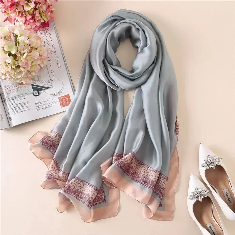 Printed Polyester Hijab Scarf & Shawl - 180x90cm Women's Wrap