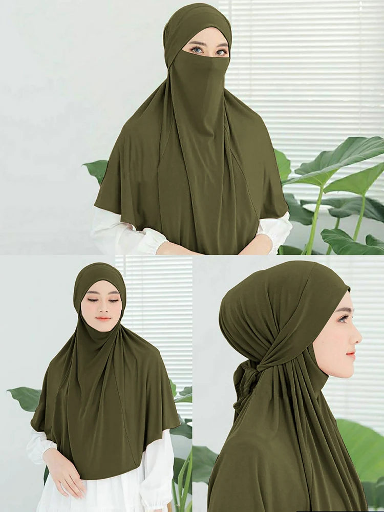 Plain Instant Turban Hijab – Large Headband Muslim Headscarf for Women | 11 Colors