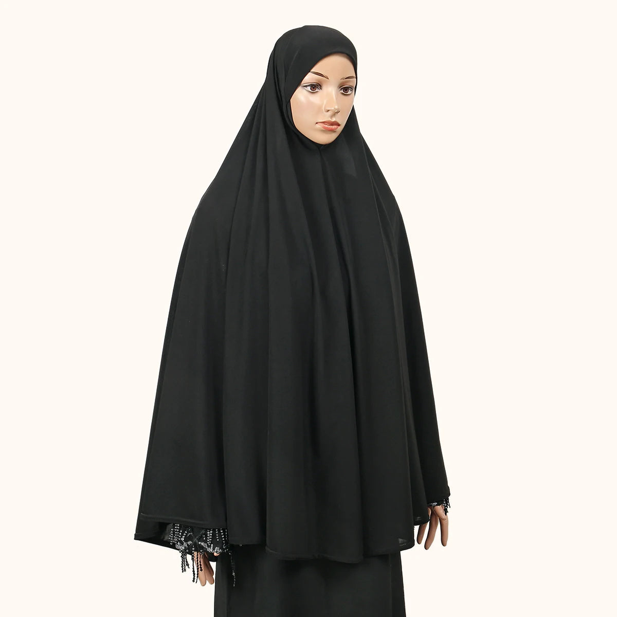 Solid Color Long Hijab Shawl – 130 × 113 cm