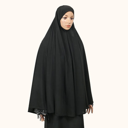 Solid Color Long Hijab Shawl – 130 × 113 cm