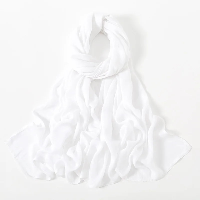 Soft Cotton Hijab for Women | Elegant Muslim Headscarf | 44 Colors | 190×85cm