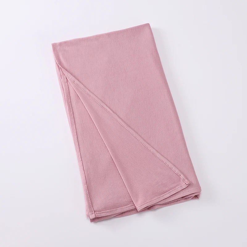 Jersey Instant Hijab – Plain Scarf, 180 × 70 cm
