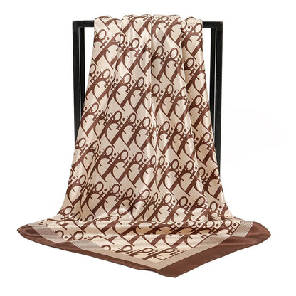 Lightweight Polyester Square Hijab - 90x90cm Breathable Women's Headscarf