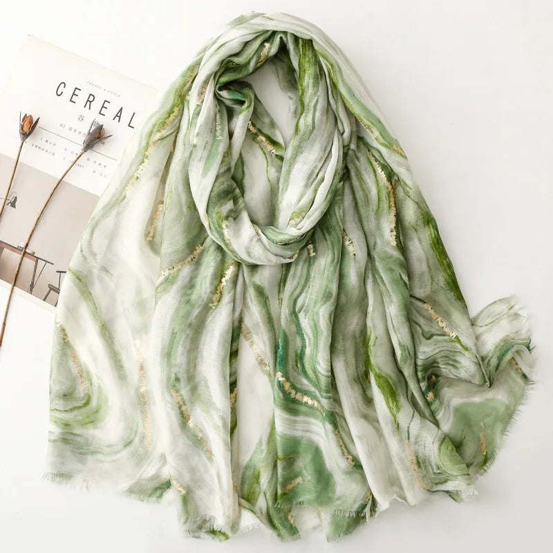 Printed Tassel Hijab Scarf & Shawl for Women | 88×180cm Bohemian Wrap | 60 Designs
