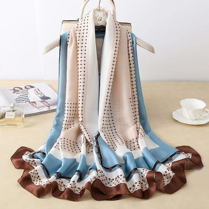 Printed Polyester Hijab Scarf & Shawl - 180x90cm Women's Wrap