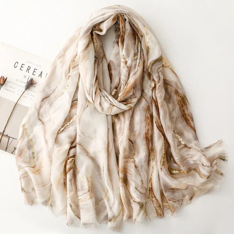 Printed Tassel Hijab Scarf & Shawl for Women | 88×180cm Bohemian Wrap | 60 Designs