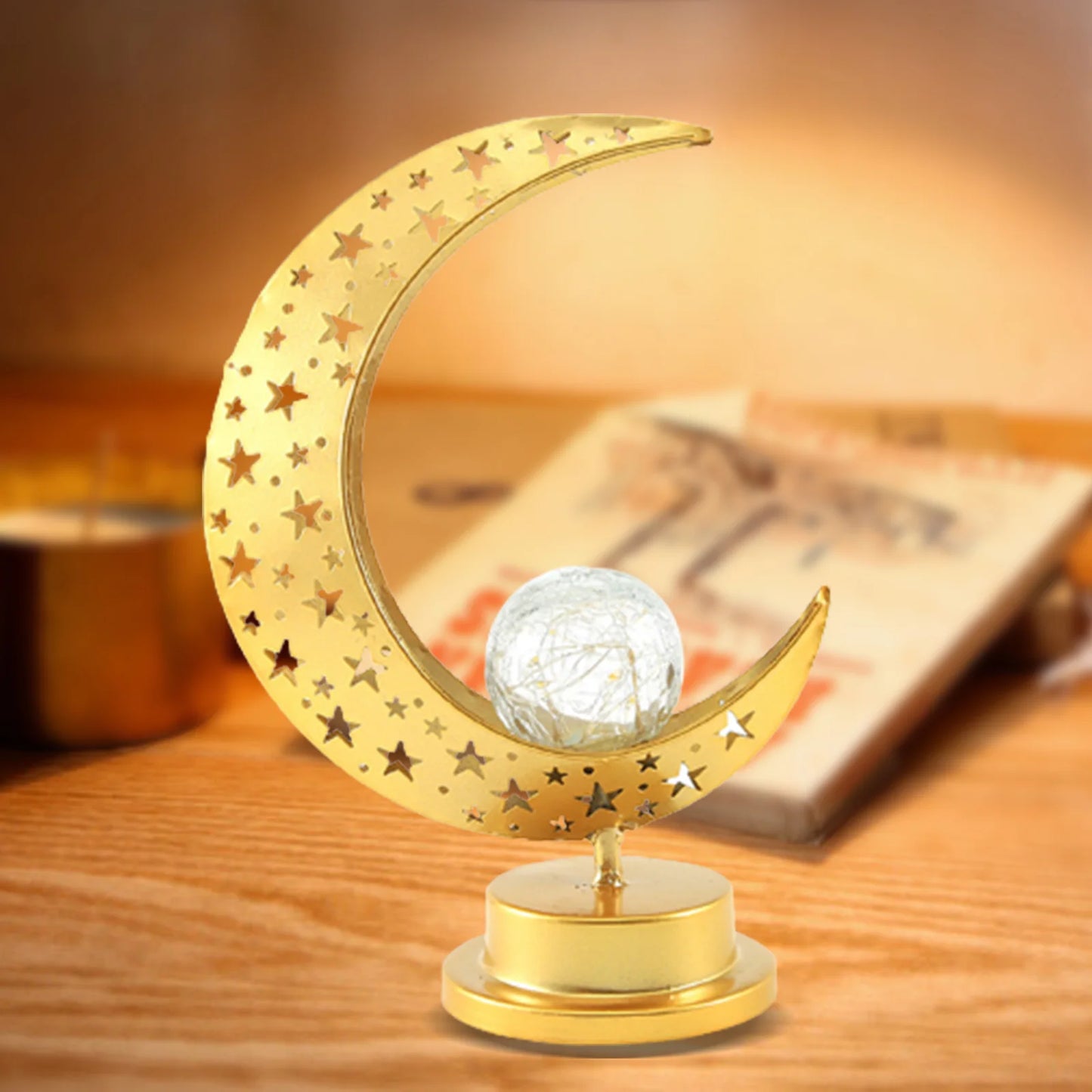 LED Ramadan Decorative Night Light - Wrought Iron Eid Table Lamp
