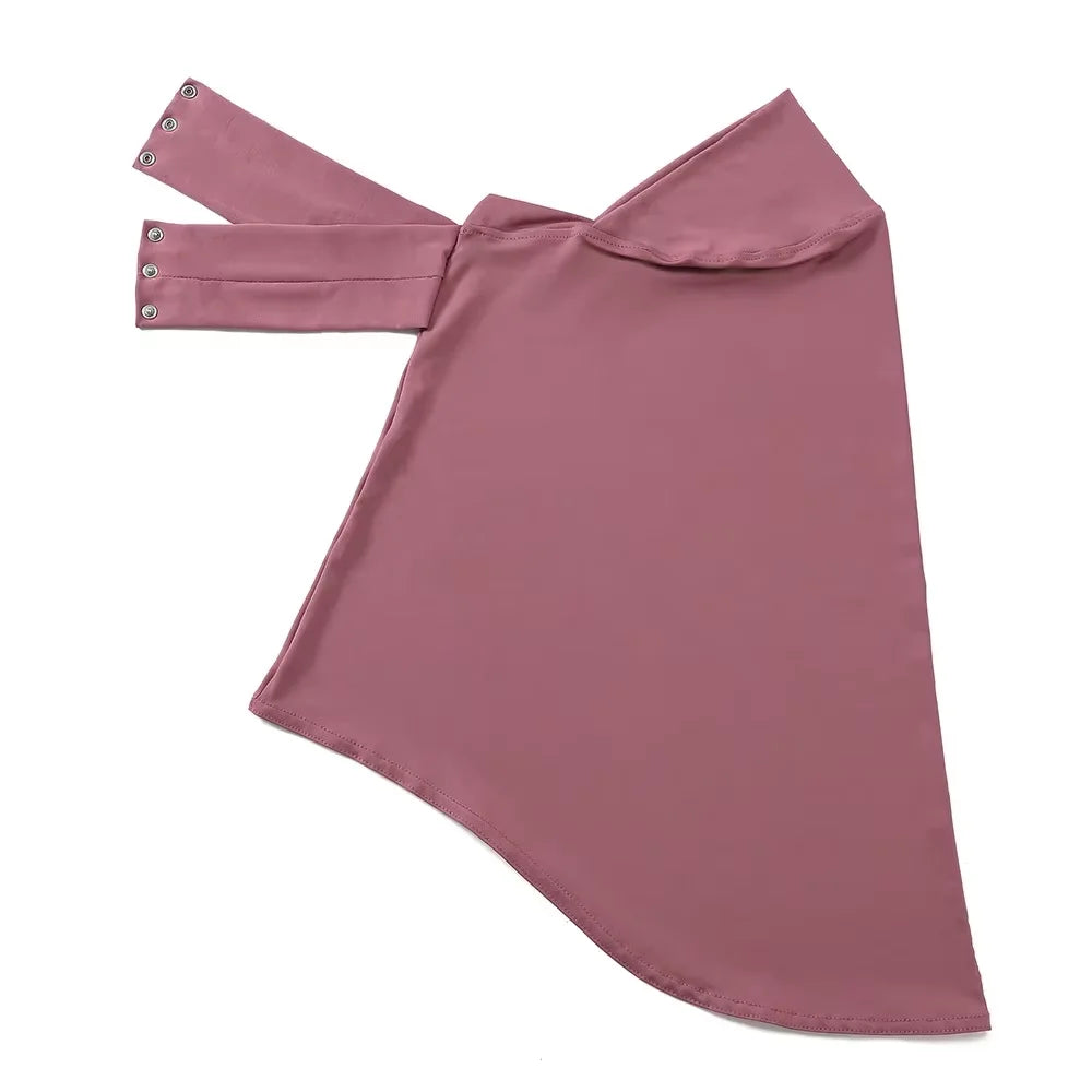 Instant Jersey Hijab Undercap – Full Cover Snap Fastener Head Wrap (16 Colors)