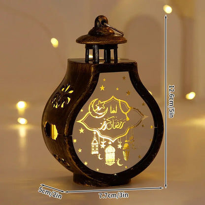 Ramadan LED Candle Lantern – Islamic Flameless Night Light for Eid & Home Decor | 9 Designs