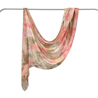 Patterned Voile Hijab Scarf - 170x70cm Modal Headscarf