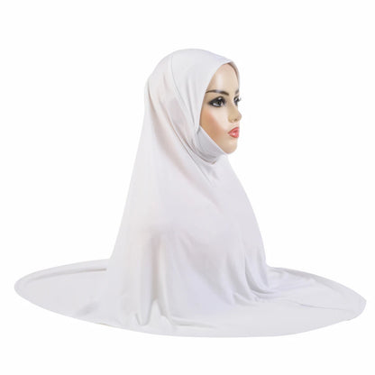 Women's Amira Pull-On Hijab with Chin Part – XL Jersey Inner Scarf