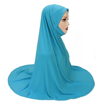 Women's XL Instant Hijab Scarf – Oversized Woven Polyester, 18 Colors