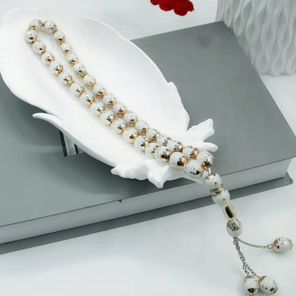 Muslim Prayer Beads Tasbih – 33 Beads with Tassel, 7 Colors