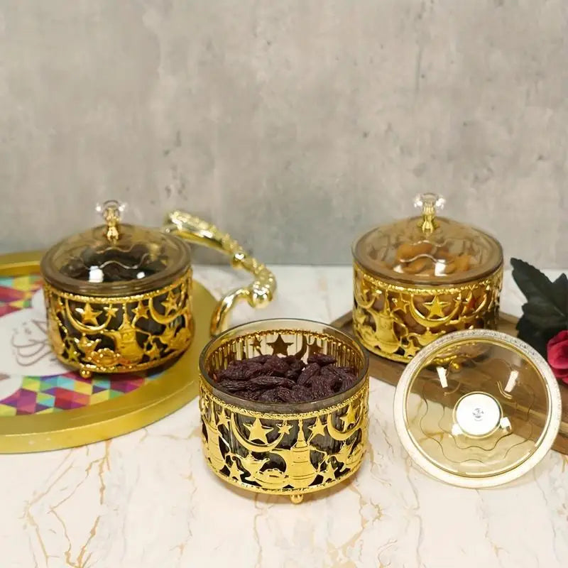 Ramadan Sweets Candy Tray – Middle Eastern Metal Serving Box for Eid & Festive Occasions