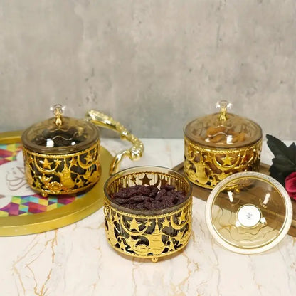 Ramadan Sweets Candy Tray – Middle Eastern Metal Serving Box for Eid & Festive Occasions
