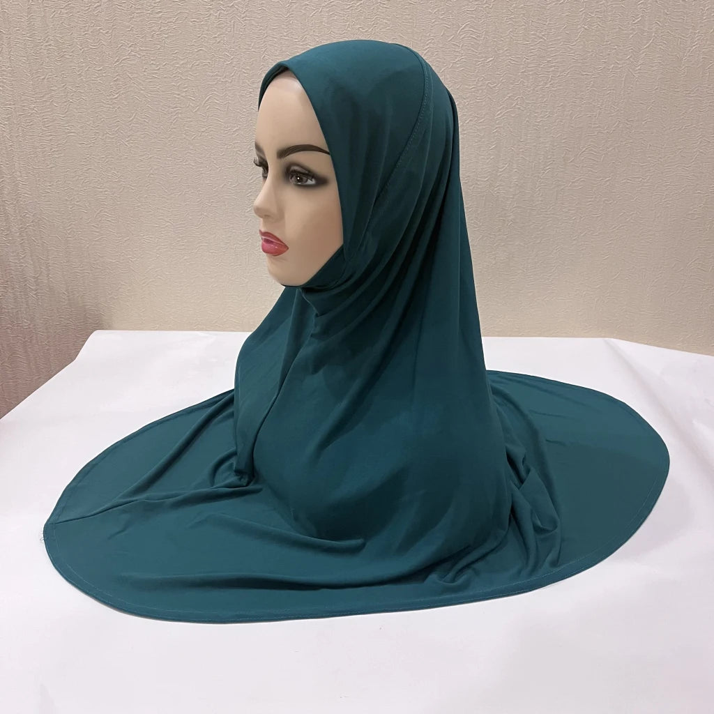 Women's Instant Hijab Scarf – Lightweight Linen Jersey Head Wrap, 13 Colors