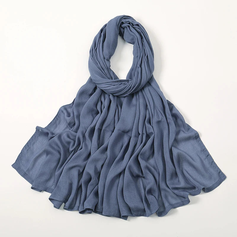 Women's Plain Modal Hijab Scarf – Lightweight Everyday Headscarf