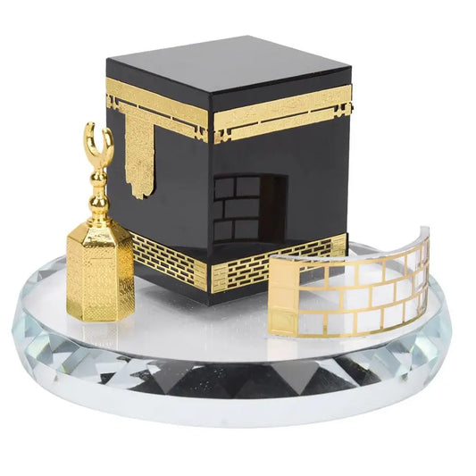 Crystal Kaaba Model - Gold-Plated Islamic Decor