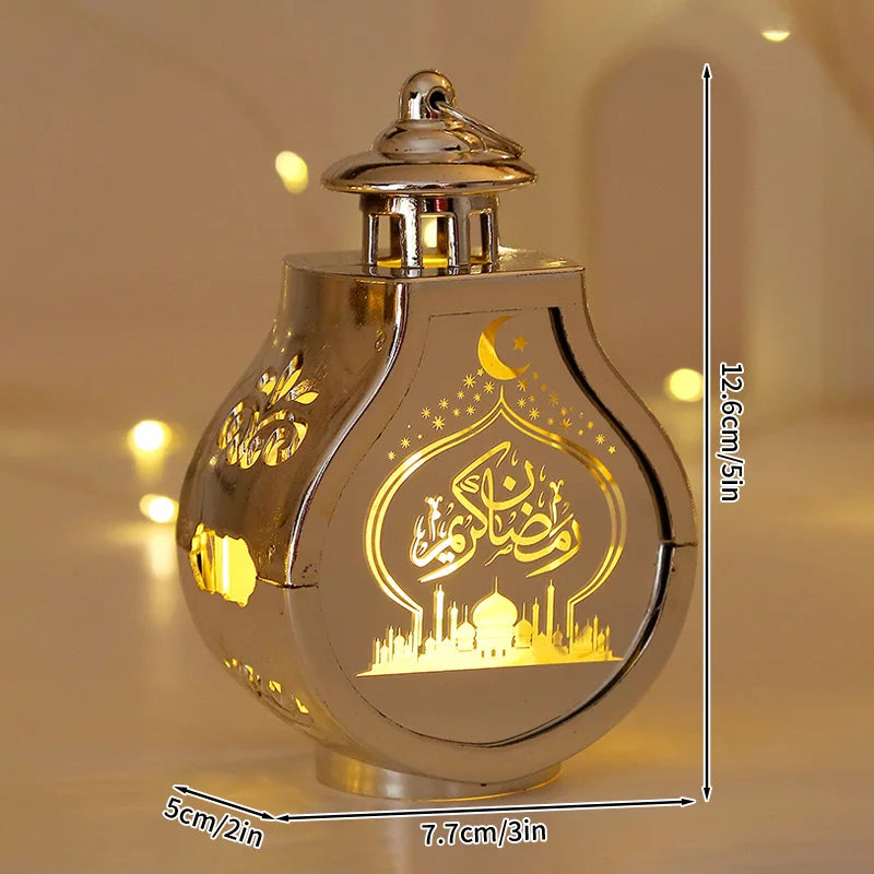Ramadan LED Candle Lantern – Islamic Flameless Night Light for Eid & Home Decor | 9 Designs