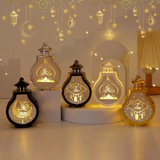 Ramadan LED Candle Lantern – Islamic Flameless Night Light for Eid & Home Decor | 9 Designs