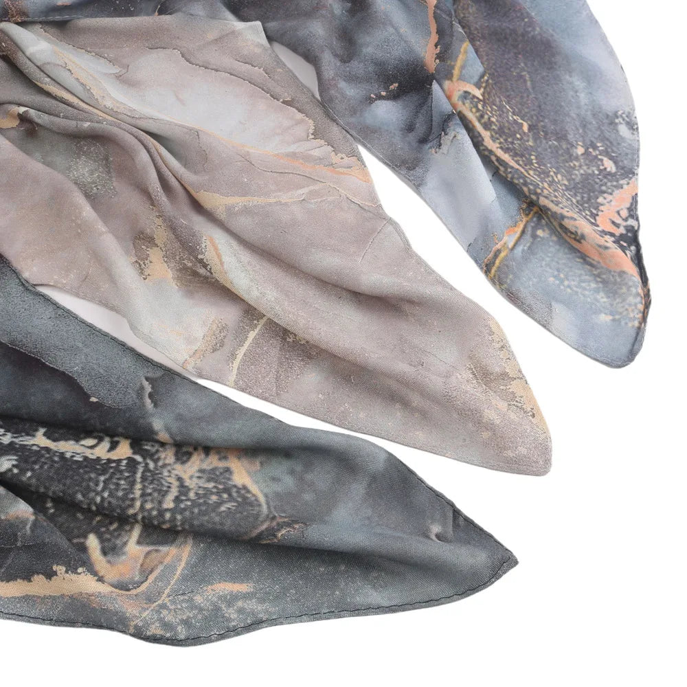 Patterned Voile Hijab Scarf - 170x70cm Modal Headscarf