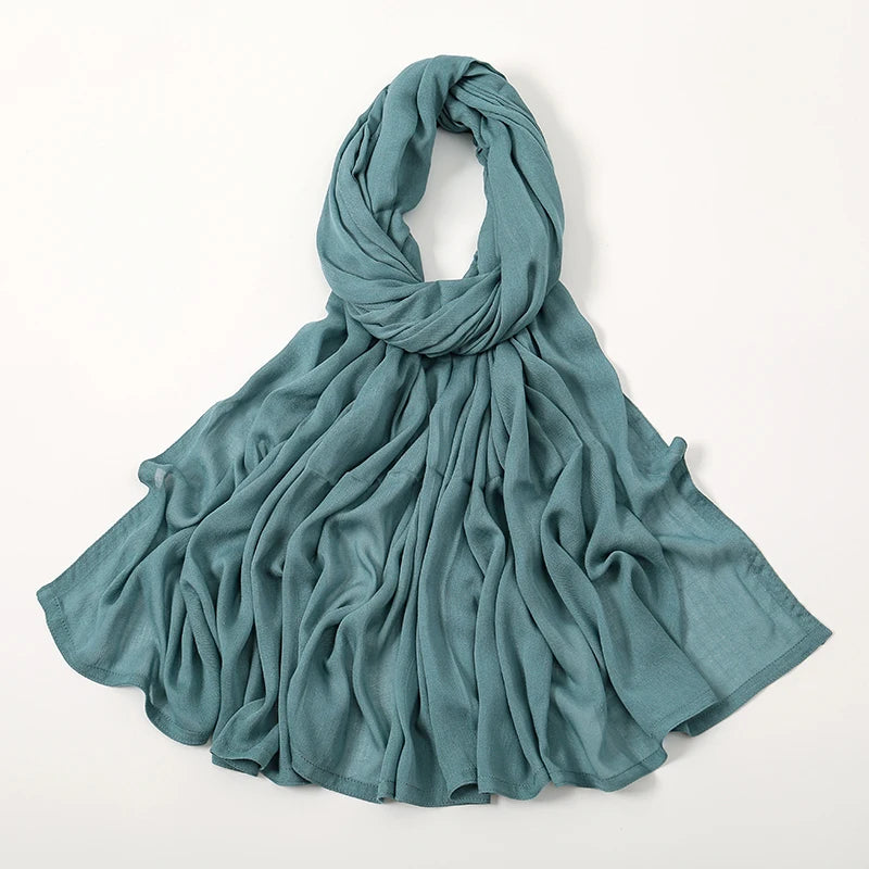 Women's Plain Modal Hijab Scarf – Lightweight Everyday Headscarf
