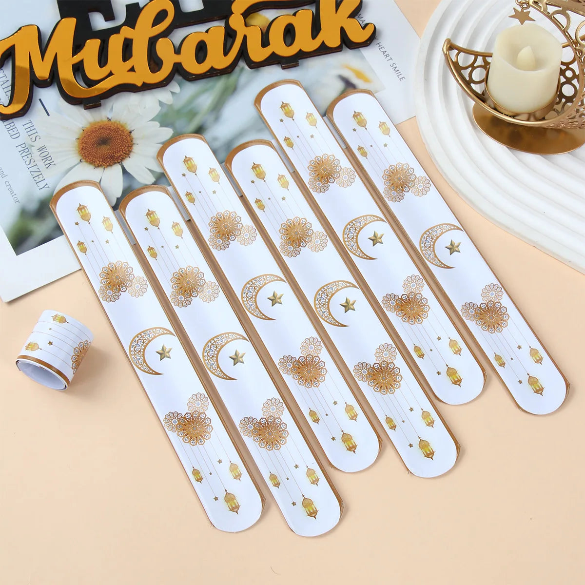 Eid Mubarak Slap Bracelet – Islamic Party Favor & Kids Gift