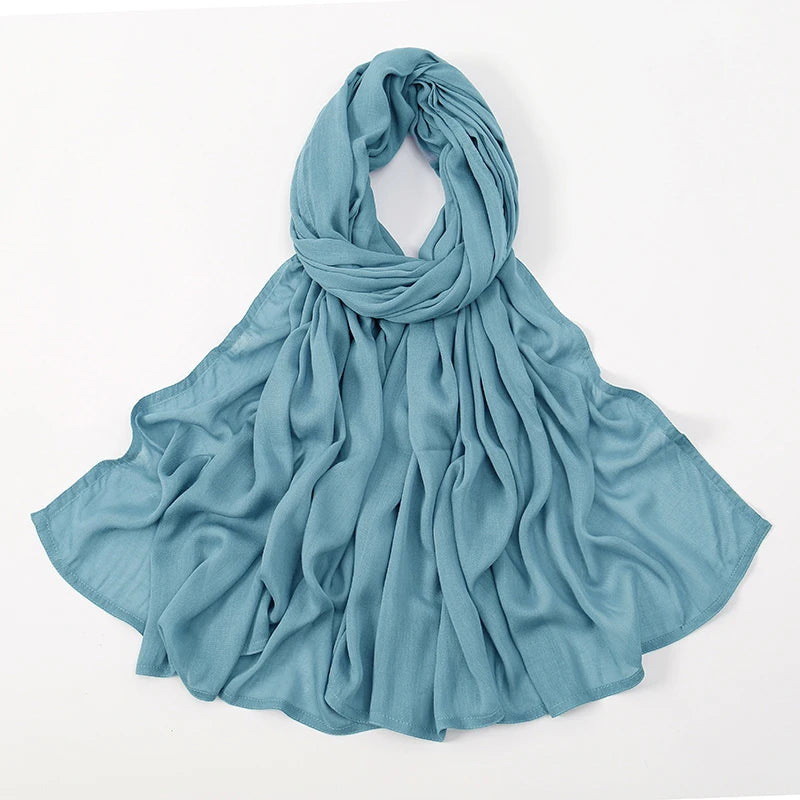 Women's Plain Modal Hijab Scarf – Lightweight Everyday Headscarf