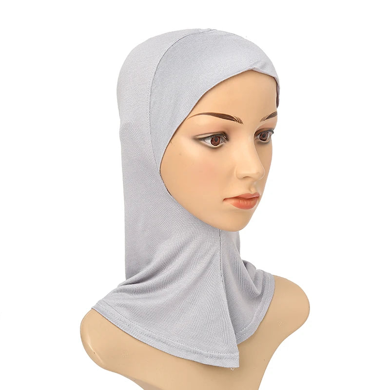Women's Full-Cover Ninja Underscarf Bonnet – High-Stretch Cotton Jersey, 28 Colors