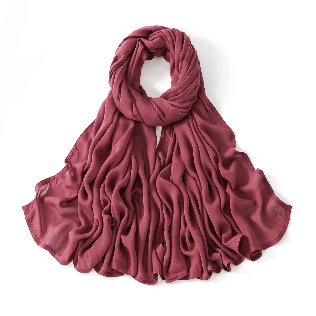 Women's Plain Modal Hijab Scarf – Lightweight Everyday Headscarf