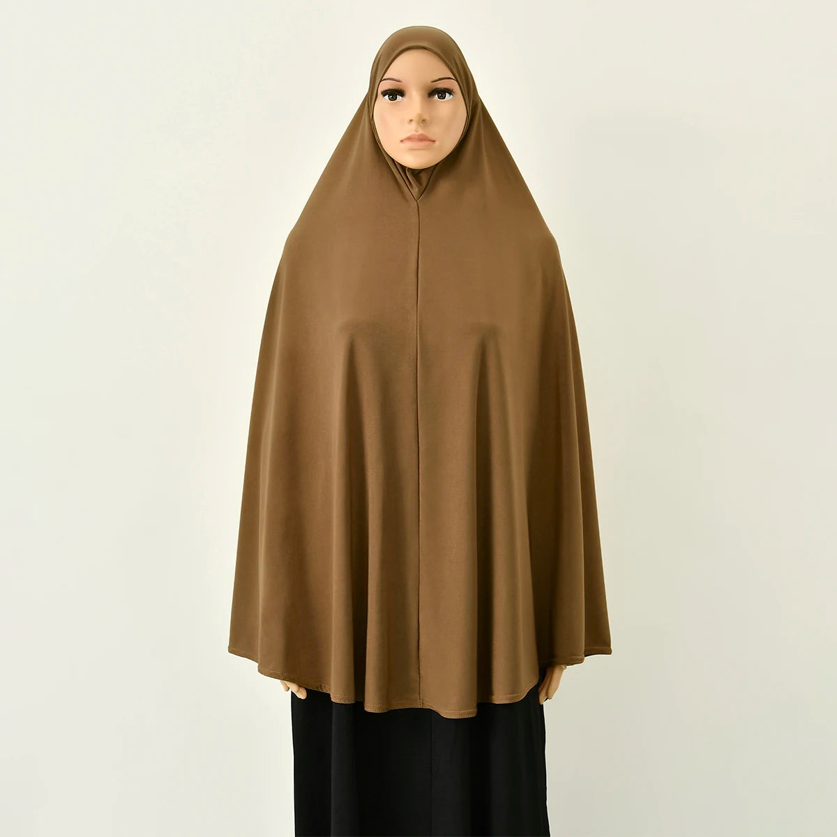 Solid Color Long Hijab Shawl – 130 × 113 cm