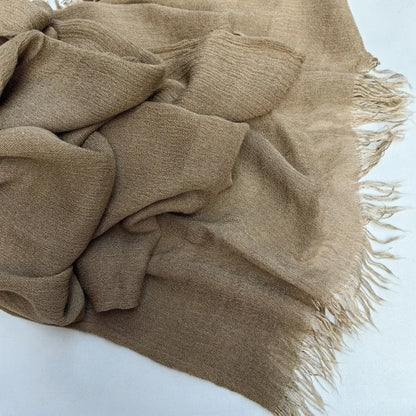 Soft Cotton-Viscose Tassel Hijab – 200x90cm Plain Headscarf (60 Colors)
