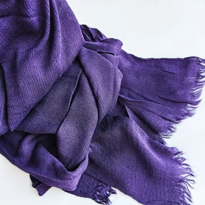 Soft Cotton-Viscose Tassel Hijab – 200x90cm Plain Headscarf (60 Colors)