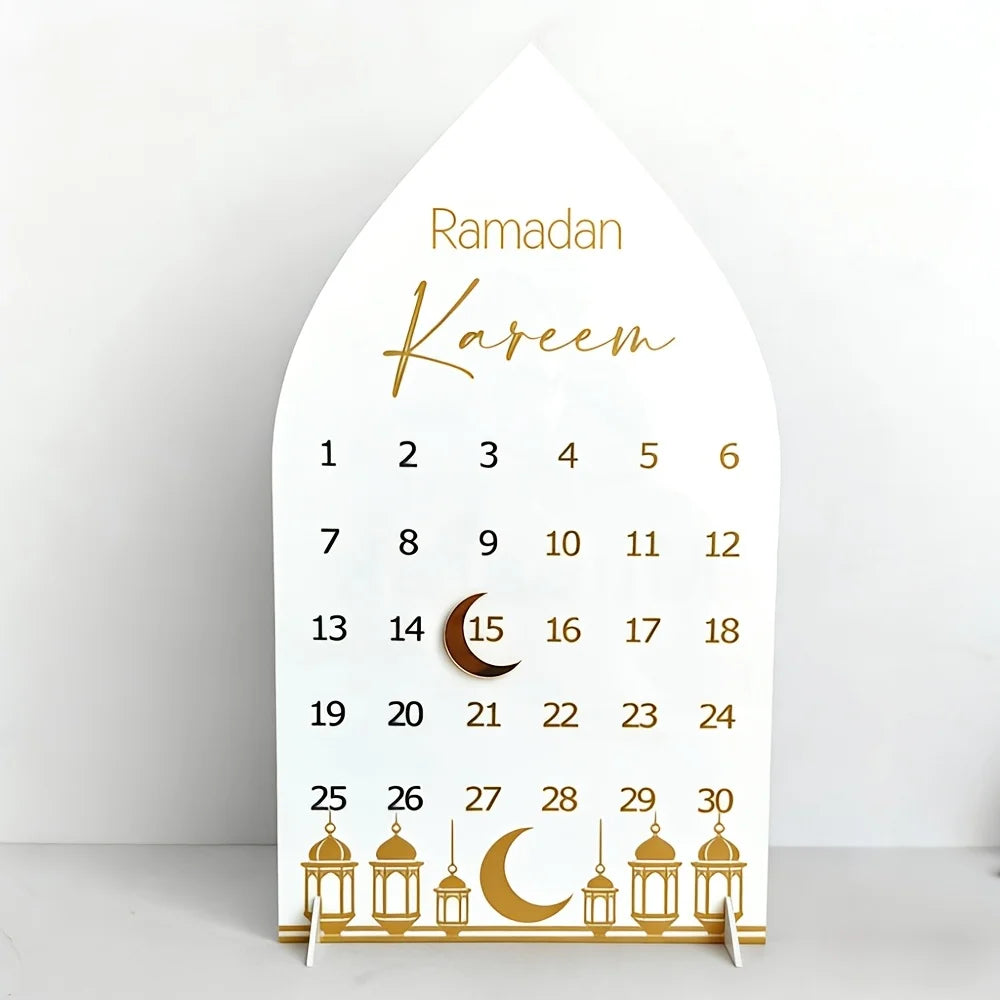 Ramadan Countdown Calendar - 30-Day Acrylic Eid Table Decoration