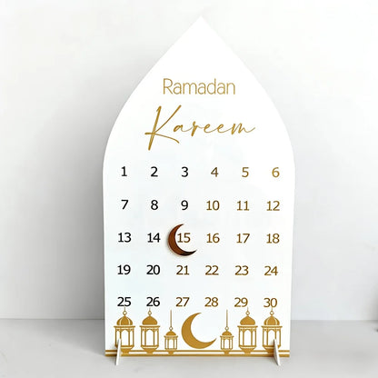 Ramadan Countdown Calendar - 30-Day Acrylic Eid Table Decoration